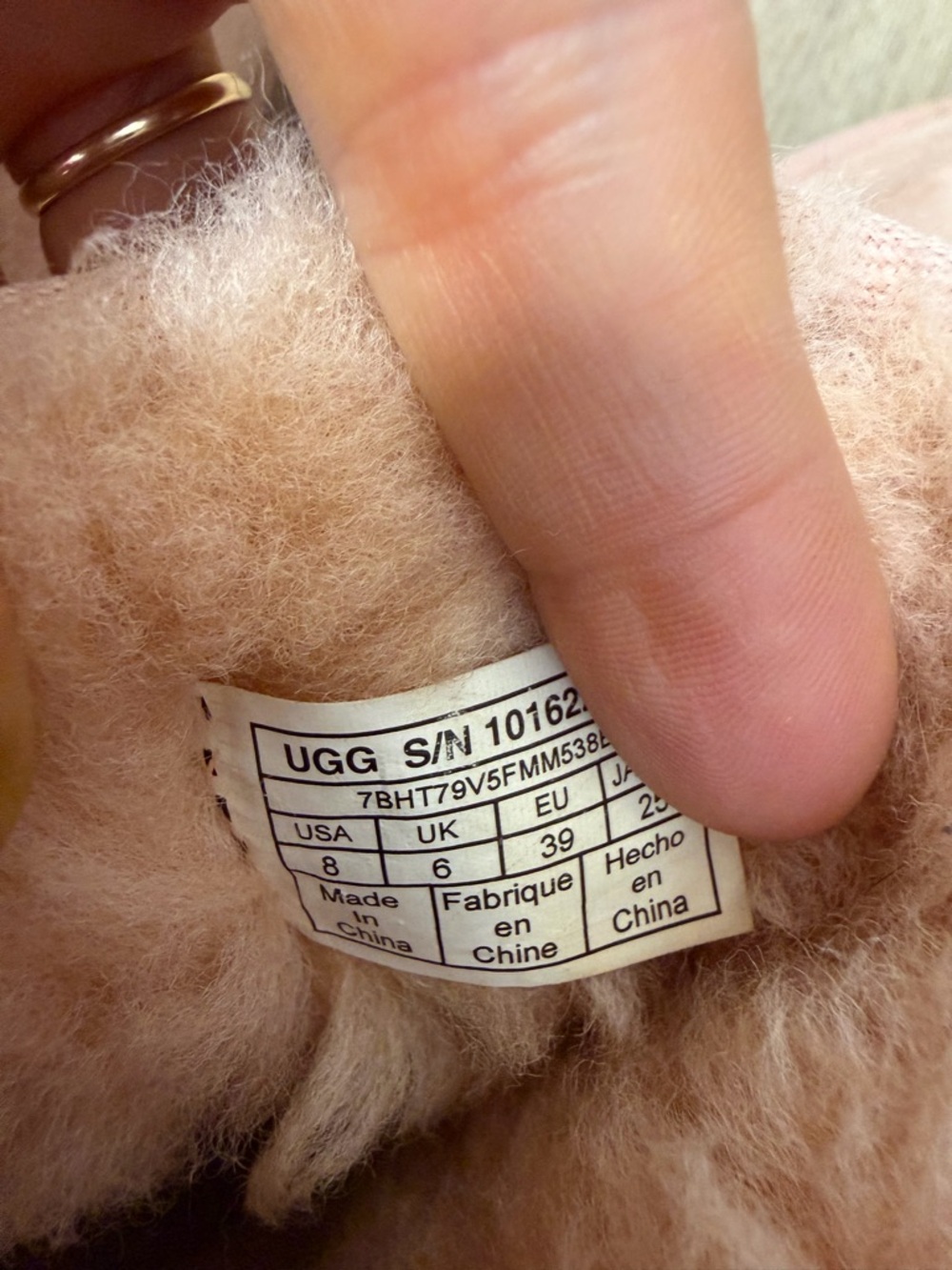 UGG Pale Pink Shearling Lined Bootie - Picture 5 of 7